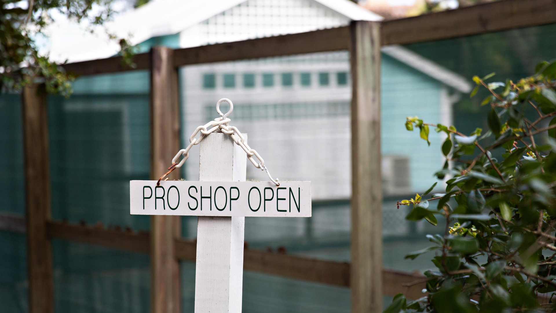 Pro shop sign